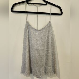 Express Silver Metallic Tank Top